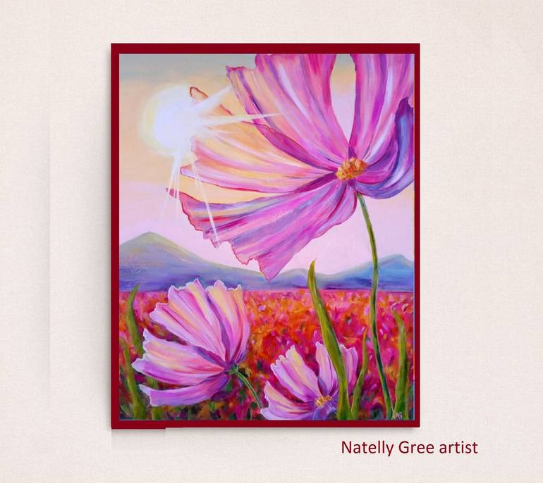 Original Floral Painting by Natelly Gree