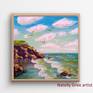 Seascape Oil Painting Art Sea Birds Art