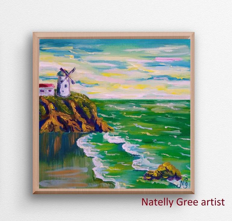 Original Impressionism Seascape Painting by Natelly Gree