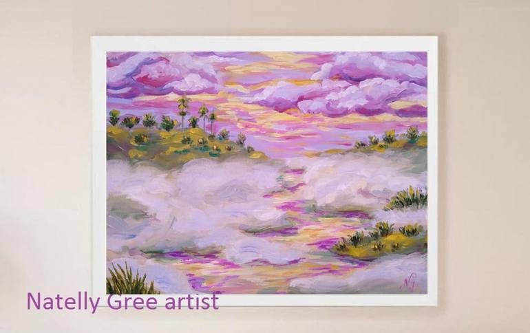 Original Impressionism Landscape Painting by Natelly Gree