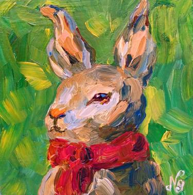 Original Impressionism Animal Painting by Natelly Gree