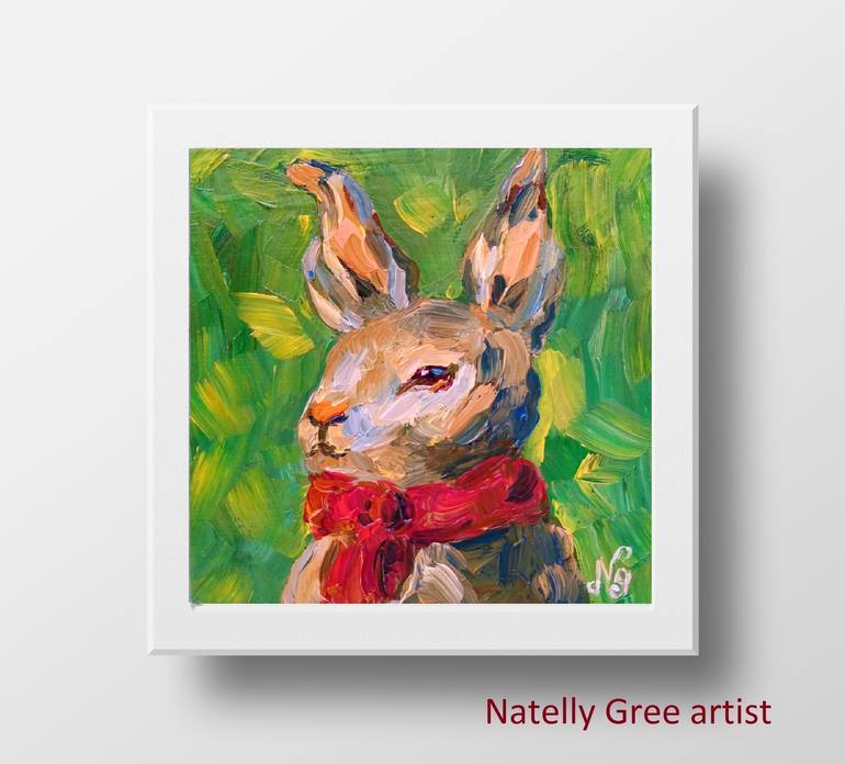 Original Impressionism Animal Painting by Natelly Gree