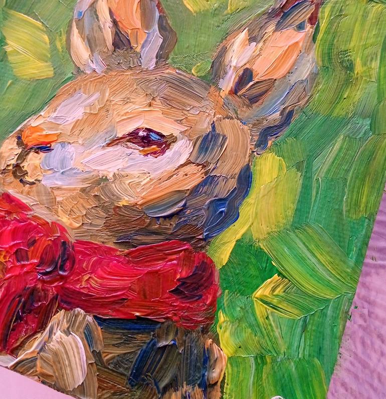 Original Impressionism Animal Painting by Natelly Gree