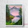 Landscape Foggy Mountains Painting