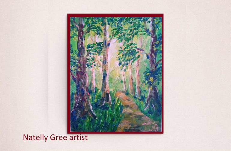 Original Impressionism Landscape Painting by Natelly Gree