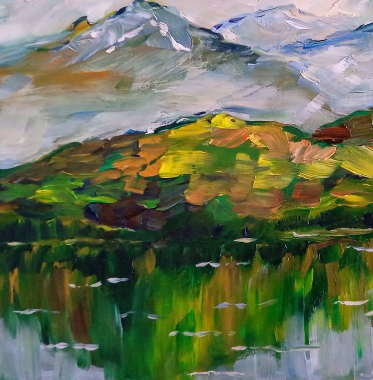 Original Abstract Landscape Painting by Natelly Gree