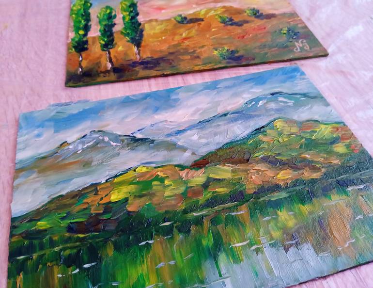 Original Abstract Landscape Painting by Natelly Gree