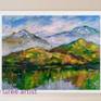 Mountains Oil Painting Impressionist Landscape Art