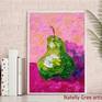 Pear Oil Painting Original Art Pear Fruit