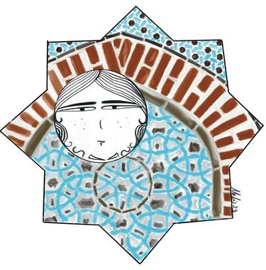 Seljuck tile motif and girl thumb