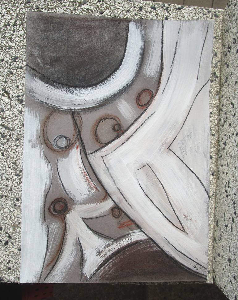 Original Contemporary Abstract Drawing by kerstin franz