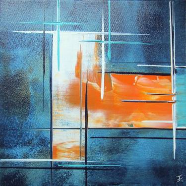 Original Abstract Geometric Paintings by kerstin franz