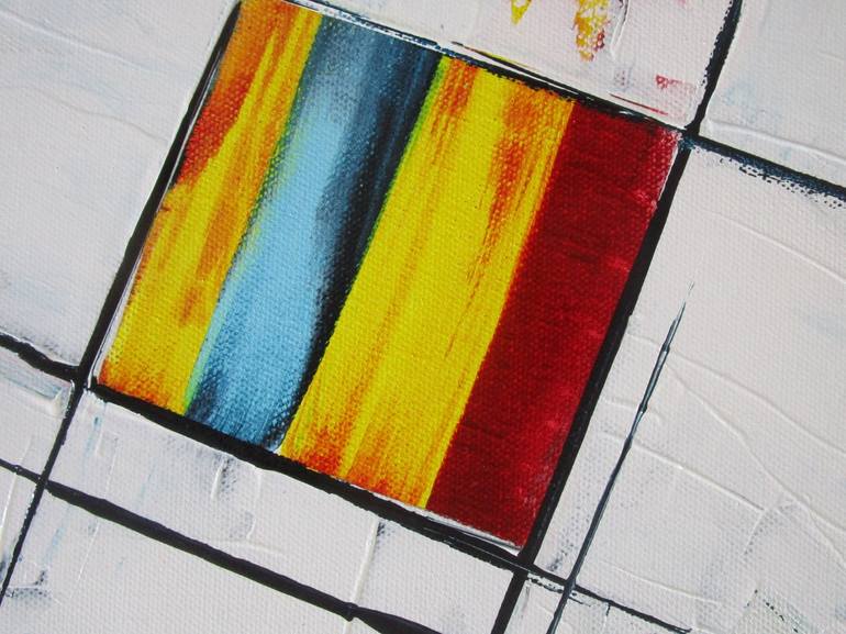 Original Abstract Geometric Painting by kerstin franz