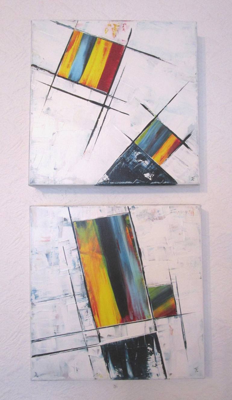 Original Geometric Painting by kerstin franz