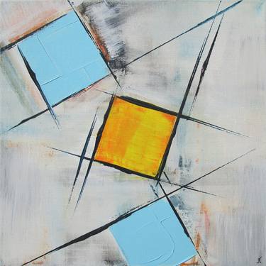 Original Abstract Geometric Paintings by kerstin franz