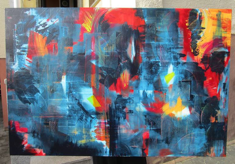 Original Abstract Expressionism Abstract Painting by Kerstin Franz