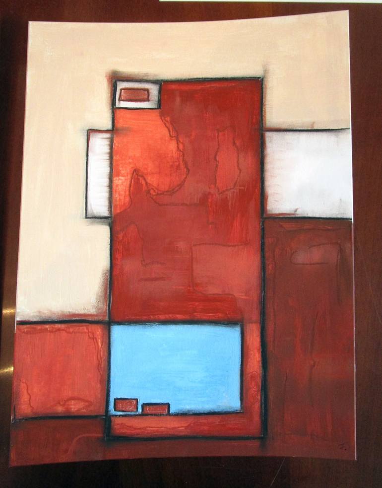 Original Abstract Geometric Painting by kerstin franz