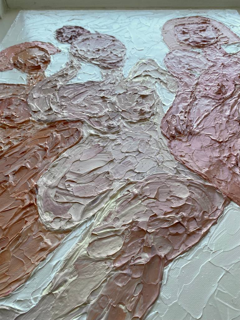 Original Abstract Nude Painting by Chani De Leeuw
