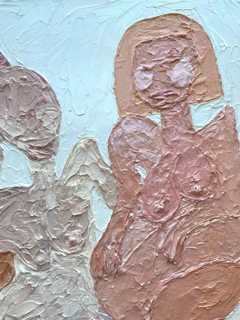 Original Abstract Nude Painting by Chani De Leeuw