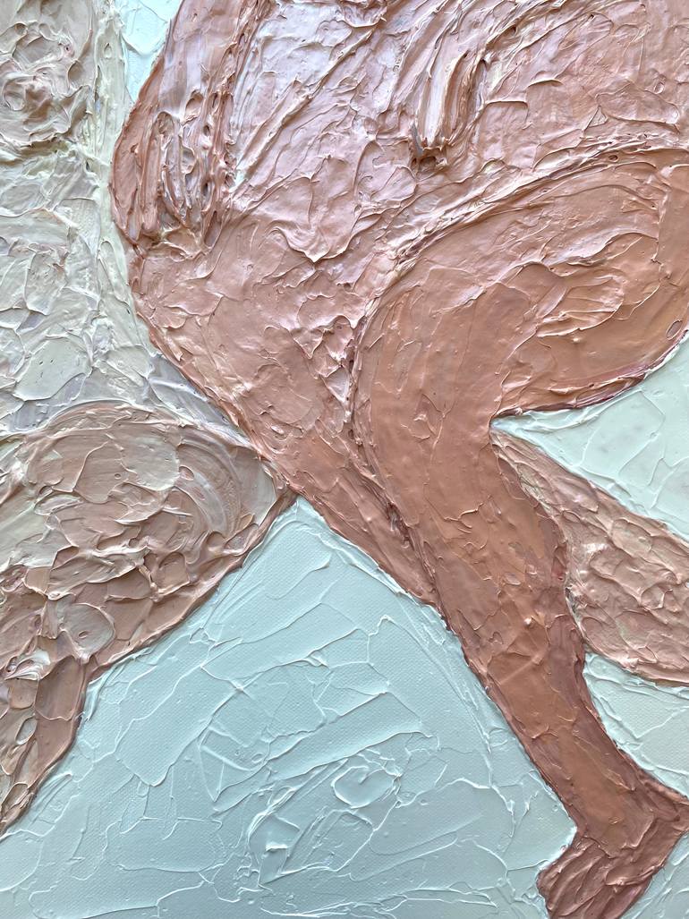 Original Abstract Nude Painting by Chani De Leeuw