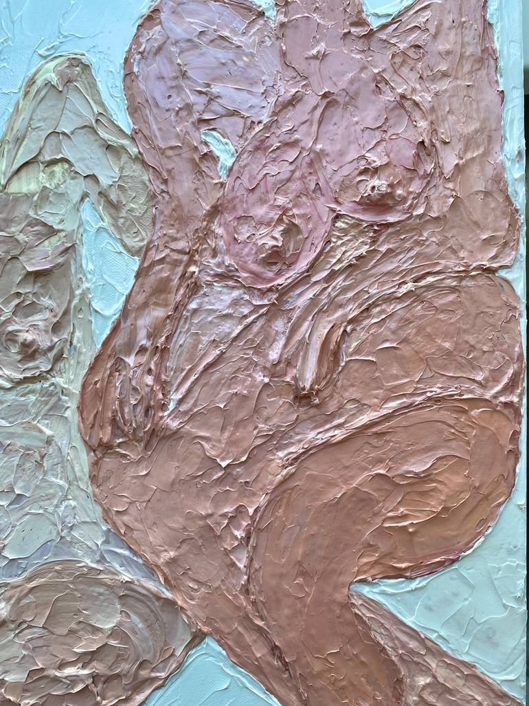 Original Abstract Nude Painting by Chani De Leeuw