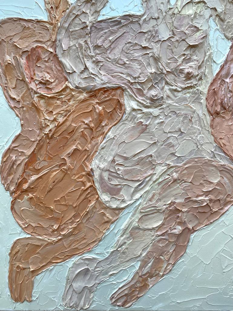 Original Abstract Nude Painting by Chani De Leeuw