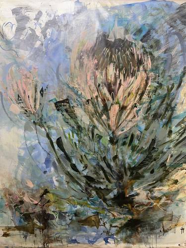 Original Abstract Expressionism Botanic Painting by GG Cooper