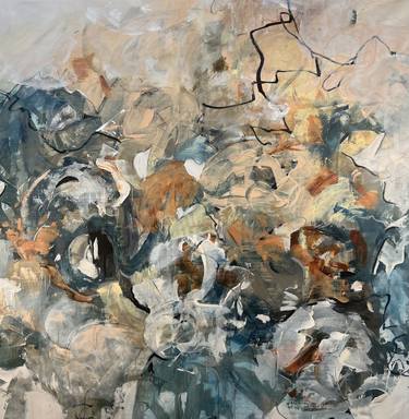 Original Abstract Expressionism Floral Painting by Shell Cooper