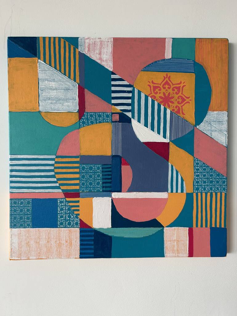 Original Abstract Geometric Painting by Samantha Malone