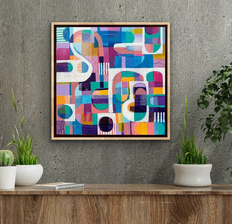 Original Abstract Geometric Painting by Samantha Malone