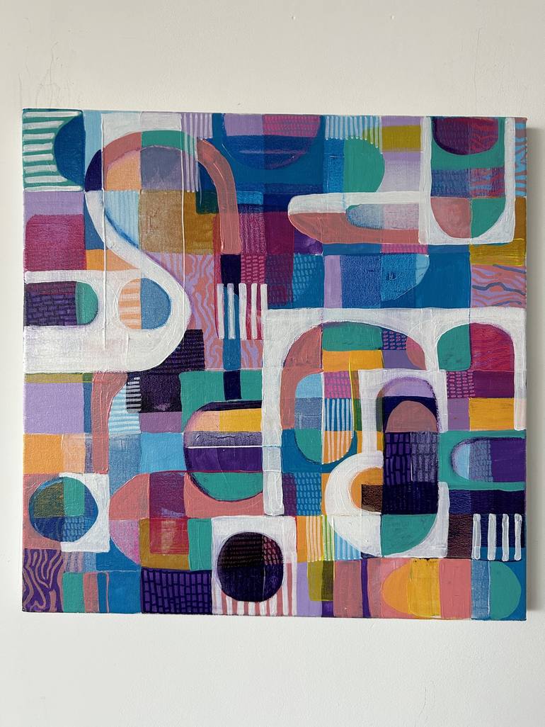 Original Abstract Geometric Painting by Samantha Malone