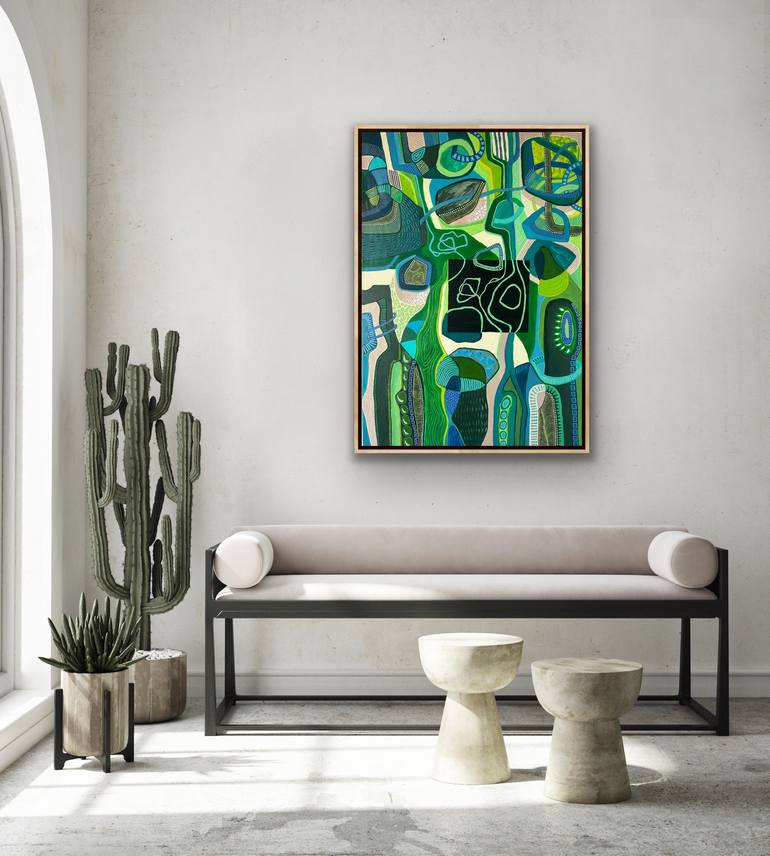 Original Abstract Expressionism Botanic Painting by Samantha Malone