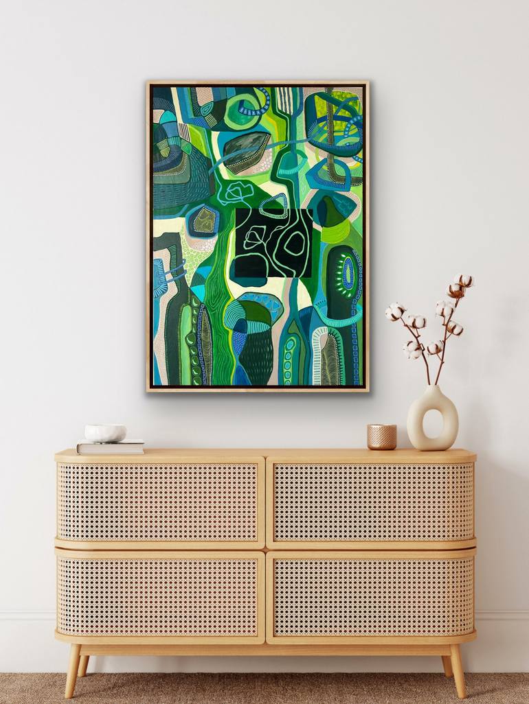 Original Abstract Expressionism Botanic Painting by Samantha Malone