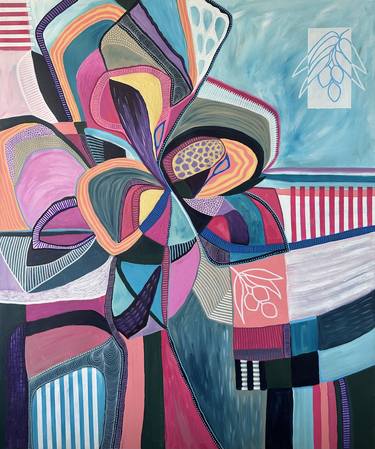 Original Abstract Expressionism Botanic Paintings by Samantha Malone