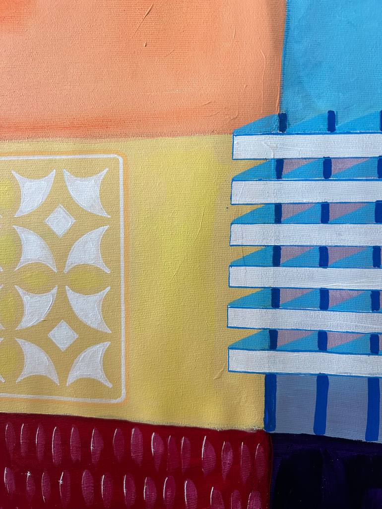 Original Abstract Expressionism Geometric Painting by Samantha Malone