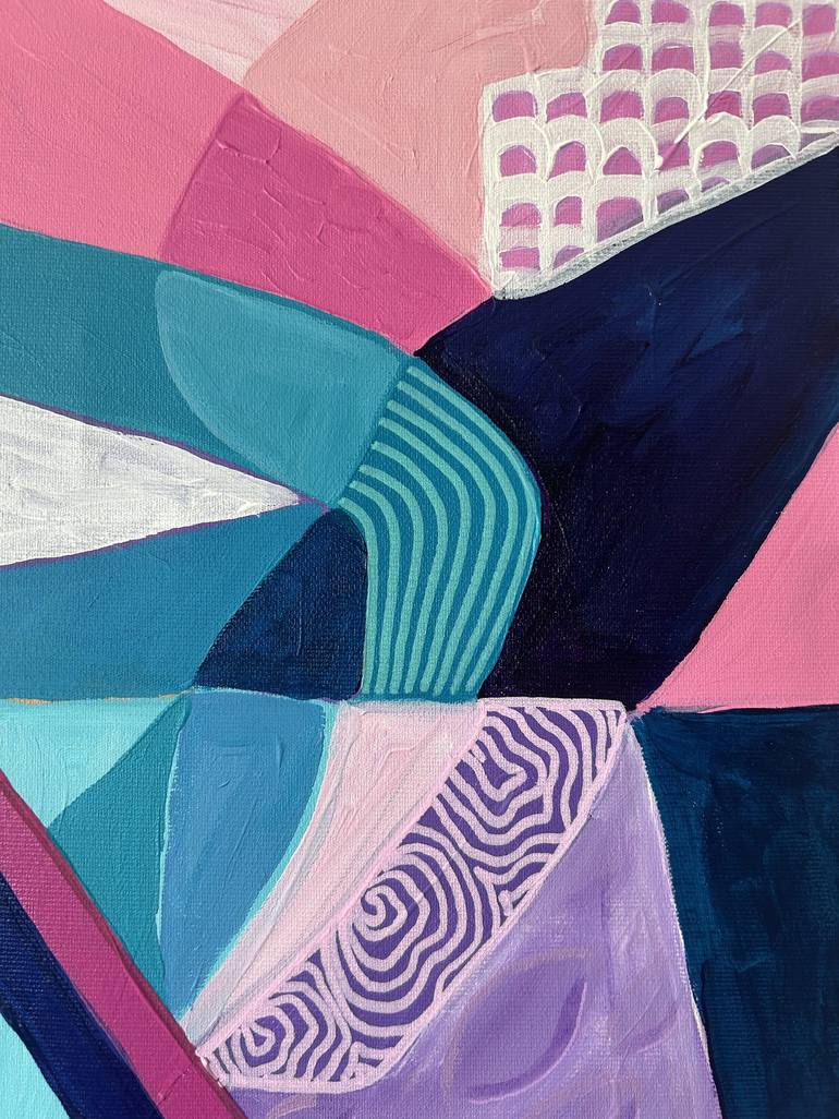 Original Abstract Expressionism Geometric Painting by Samantha Malone