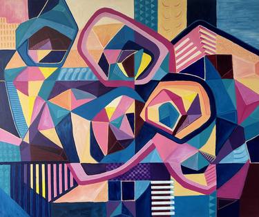 Print of Geometric Paintings by Samantha Malone