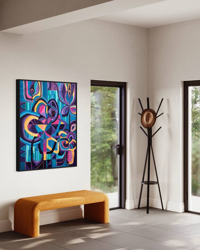 Original Contemporary Geometric Painting by Samantha Malone