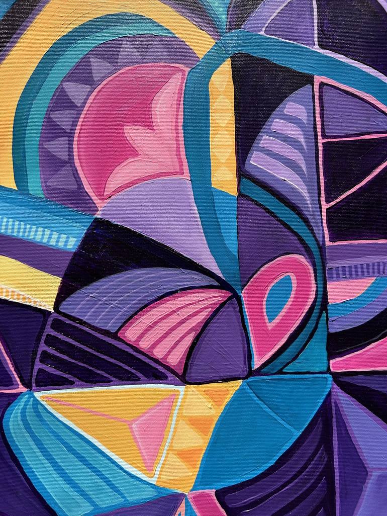 Original Contemporary Geometric Painting by Samantha Malone