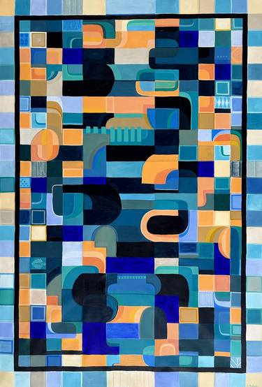 Original Abstract Geometric Paintings by Samantha Malone
