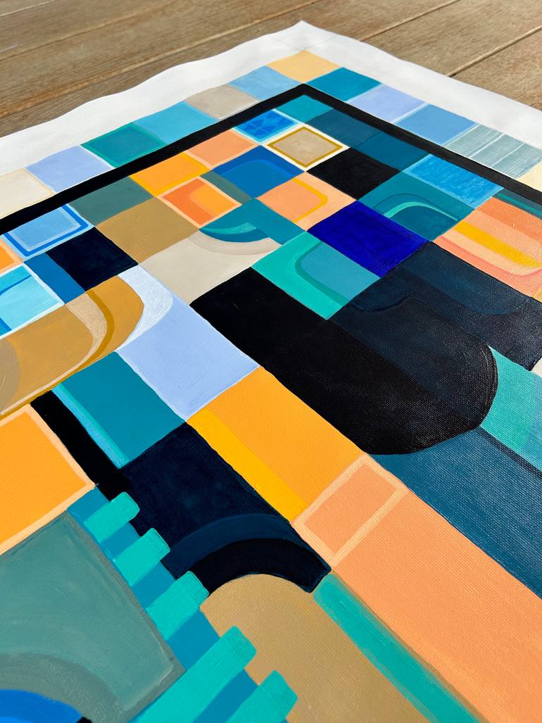 Original Abstract Geometric Painting by Samantha Malone