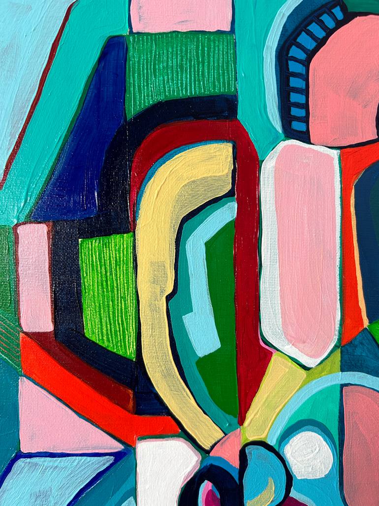 Original Geometric Abstract Painting by Samantha Malone