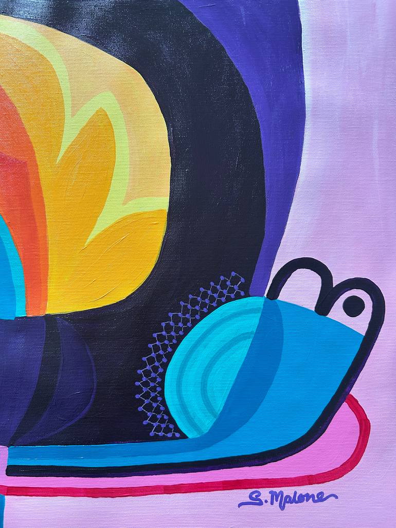 Original Geometric Abstract Painting by Samantha Malone