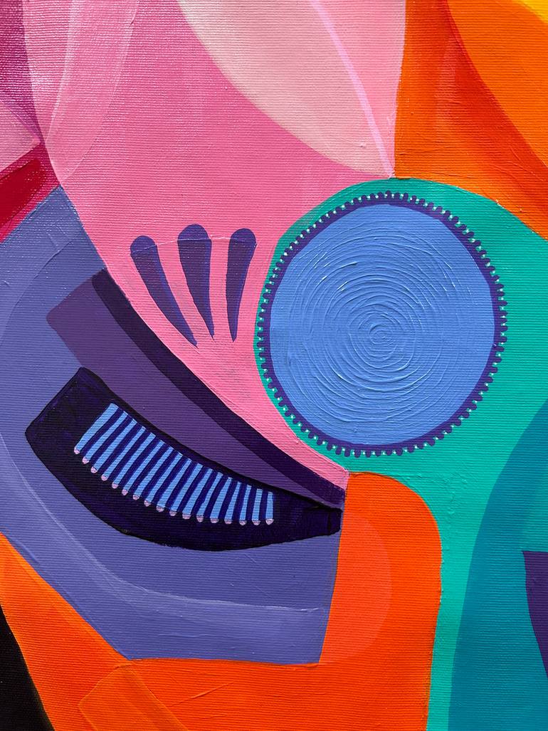 Original Geometric Abstract Painting by Samantha Malone