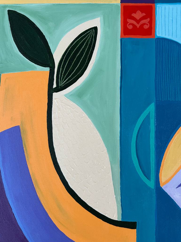 Original Geometric Abstract Painting by Samantha Malone