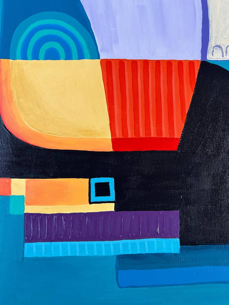 Original Geometric Abstract Painting by Samantha Malone