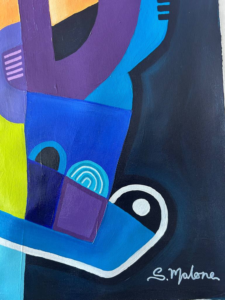 Original Geometric Abstract Painting by Samantha Malone