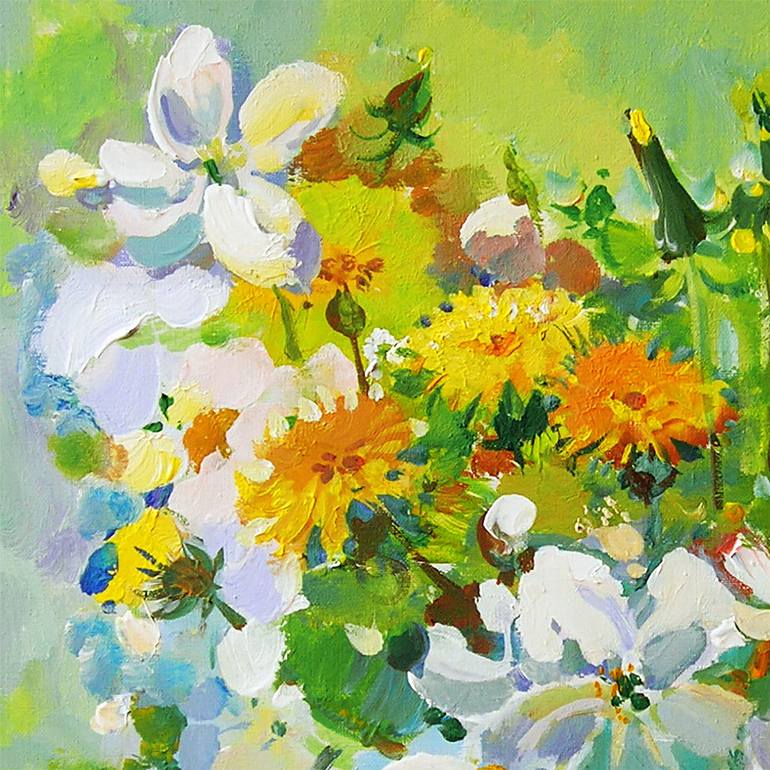 Original Floral Painting by Gavrylenko Kateryna