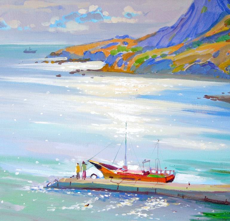 Original Fine Art Seascape Painting by Gavrylenko Kateryna