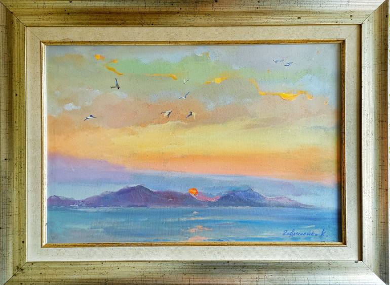 Original Fine Art Seascape Painting by Gavrylenko Kateryna